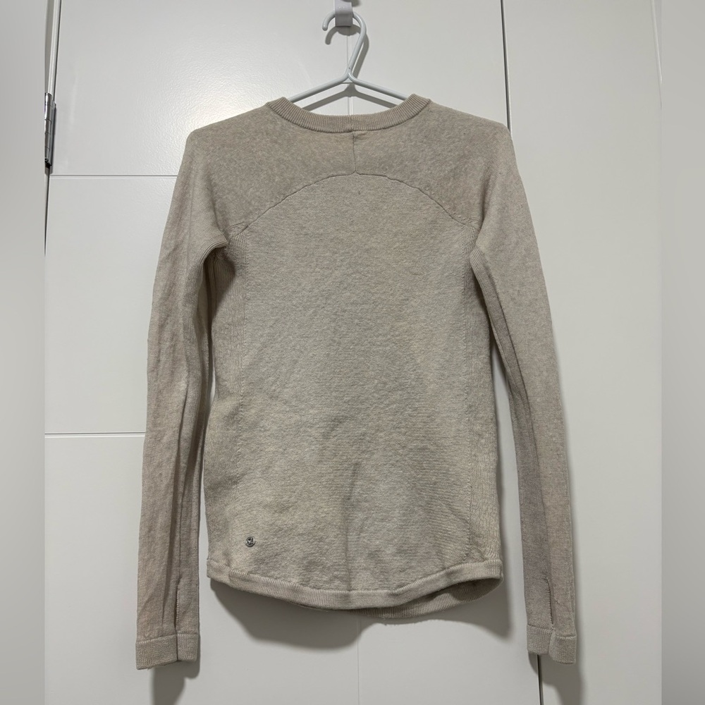 lululemon athletica Beige Merino Wool Long Sleeve Sweater